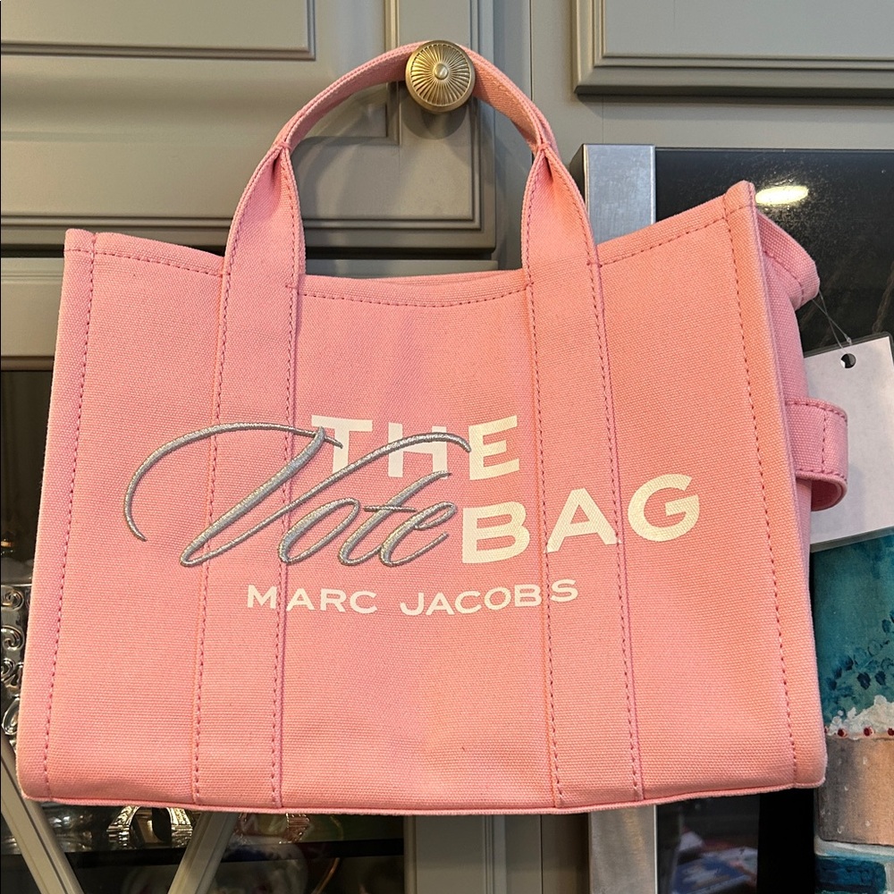 Marc Jacobs Pink Canvas Vote Tote
